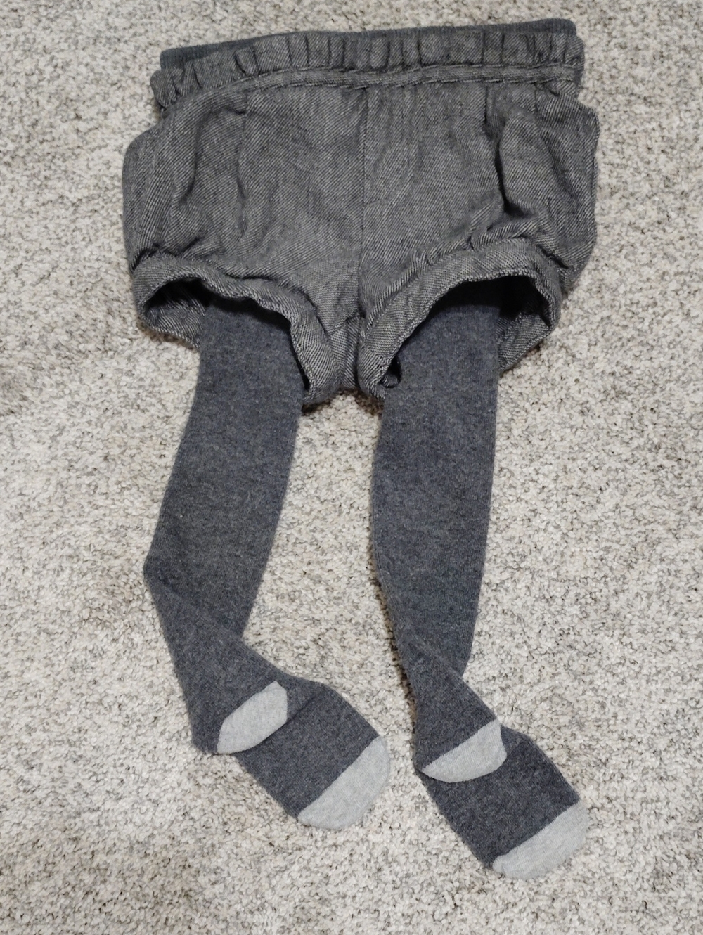 GAP Charcoal Gray Tights with Attached Bloomer Shorts